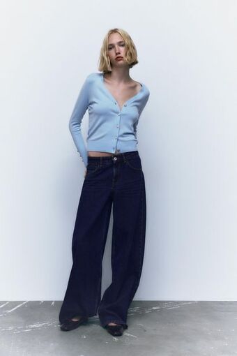 Zara Jachetă din tricot cu nasturi tip bijuterie Ofertă