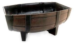 Favi Ghiveci pentru flori, model butoi teak, 41x29x19 cm Ofertă