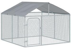 Favi Pawhut tarc pentru caini de exterior, cu acoperis impermeabil, 230x230x175cm Ofertă