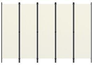 Favi Paravan de cameră cu 5 panouri, alb crem, 250 x 180 cm Ofertă