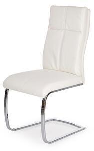 Favi Scaun tapitat cu piele ecologica alba k231, 42x62x106 cm Ofertă