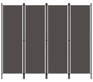 Favi Paravan de cameră cu 4 panouri, antracit, 200 x 180 cm Ofertă
