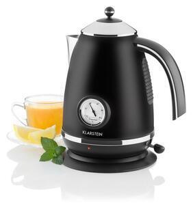 Favi Klarstein aqua vita cabana ceainic din oțel inoxidabil,negru mat 1,7 l 2200w Ofertă