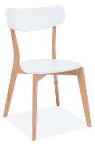 Favi Scaune bucatarie stejar mosso, alb, 41x44x78 Ofertă