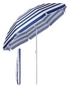 Favi Umbrela soare rotunda, uv20+, albastru/alb, 160 cm Ofertă