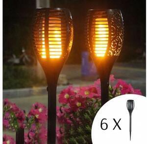 Favi Polifach 12 led lanternă solară de grădină 50cm - lanternă (p-201) #black 6pcs Ofertă
