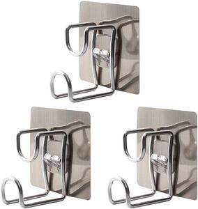 Favi Set de 3 suporturi pentru vase gsrhzd, otel inoxidabil, argintiu, 7 x 6,3 x 3,5 cm Ofertă