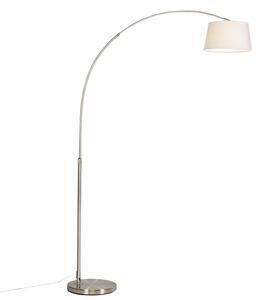 Favi Lampă arc modernă din oțel cu umbră albă din țesătură - arc basic Ofertă