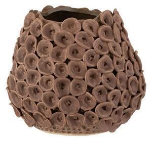 Favi Coral vaza mica, ceramica, maro Ofertă