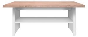 Favi Masuta de cafea top mix, alb/stejar sonoma, 115x55x48 cm Ofertă