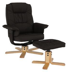 Favi Fotoliu relaxant cu suport pentru picioare, cappucino, lerato Ofertă