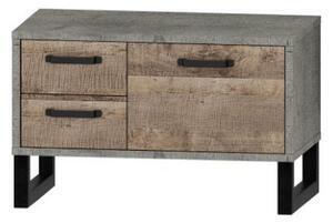 Favi Pantofar cu 2 sertare bari, stejar nisip/gri 80x44,5x50,5 cm Ofertă