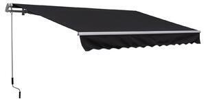 Favi Outsunny copertina soare de exterior cu brate 3.5x2.5m reglare cu manivela, metal si poliester gri Ofertă