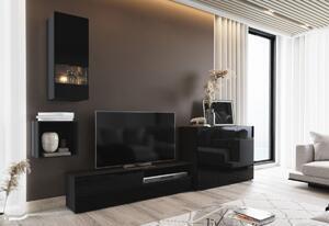 Set living elpaso 51, negru/negru lucios