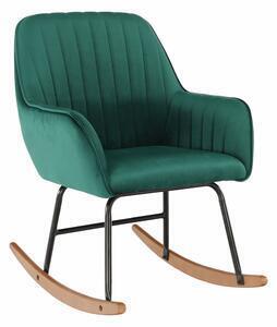 Favi Fotoliu balansoar, catifea velvet verde, taram Ofertă