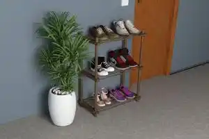 Favi Resigilat:pantofar cu 3 rafturi homs, natur, 75 x 57.5 x 30 cm Ofertă
