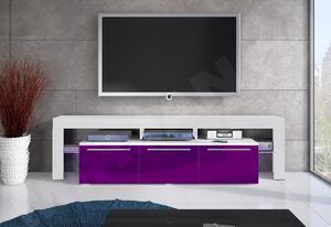 Favi Comodă tv rtv beta 150 plus, alb/violet luciu Ofertă