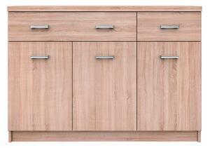 Favi Comoda cu 3 usi si 2 sertare top mix, stejar sonoma, 120x33x85 cm Ofertă