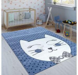 Favi Covor happy kitten albastru, model 20331, 80x150cm Ofertă