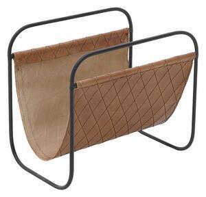 Favi Fira suport reviste, piele ecologica, maro Ofertă