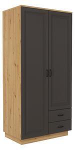 Favi Dulap flavela 2d2s, 120x210x59,5, grafit/stejar artisan Ofertă