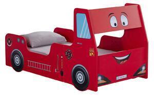 Favi Pat pentru copii masina fire truck, rosu, 70x140 cm Ofertă