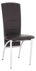 Favi Scaun, piele eco maro închis/crom, fina Ofertă