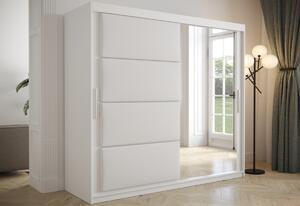 Favi Dulap glisant cu oglinda slapi 2, 200x200x62, alb/alb Ofertă