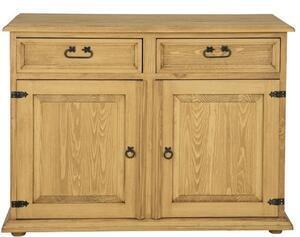 Favi Comoda classic wood, miere de pin, 2 usi, 112x43x85 cm Ofertă
