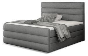 Favi Pat tapitat boxspring caramella + topper, 140x200, sawana 05 Ofertă