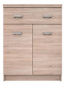 Favi Comoda cu sertar si 2 usi top mix, stejar sonoma, 60x33x85 cm Ofertă