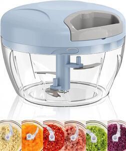 Favi Tocator manual, plastic/otel inoxidabil, transparent/albastru, 12,4 x 9,3 cm Ofertă