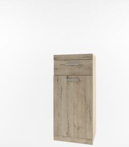 Favi Comoda inalta cu 1 sertar si o usa oskar, stejar san remo, 45x35x99 cm Ofertă