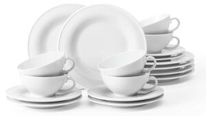 Favi Set de vase beat, 18 piese, alb, portelan Ofertă