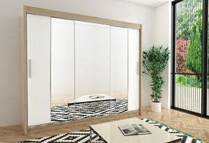 Favi Dulap cu usi glisante mori 2 250, 250x200x62, sonoma/alb Ofertă