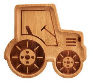 Farfurie din bambus pentru copii sass & belle farmyard friends tractor