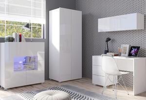 Set mobilier birou brinica nr 14, alb/alb luciu