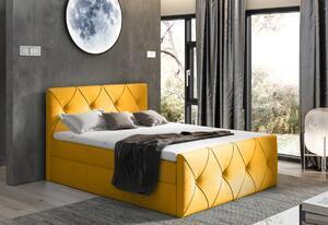 Favi Pat tapitat boxspring diamond lux + topper, 120x200, mat velvet 48 Ofertă