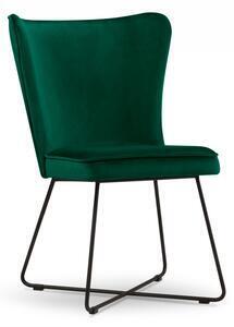 Scaun celestine cu tapiterie din catifea, verde inchis