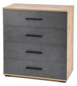 Favi Comoda lima km3, 77x82x40, stejar wotan/gri Ofertă