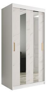 Dulap manon 100, 100x200x62, alb/marmura alba