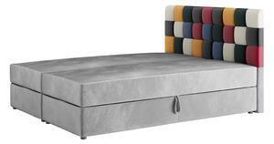 Pat tapiţat boxspring apple, 160x200, itaka 14/roșu