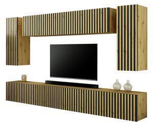 Favi Set mobilier moderna 5, stejar artisan/negru Ofertă