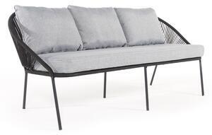 Favi Canapea de grădină cu 3 locuri bonami selection north, negru Ofertă