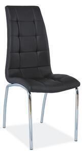 Favi Scaun tapitat cu piele ecologica neagra h104, 43x43x96 Ofertă