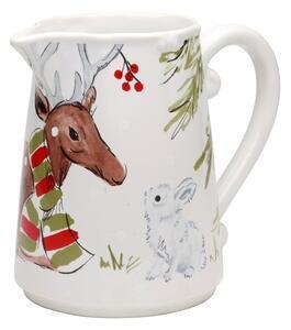 Carafă din gresie cu model de crăciun casafina deer friends, 1,9 l