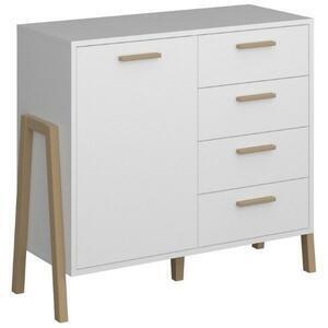 Comoda belle, lemn alb, 102.4x41x91 cm