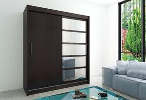 Dulap cu usi glisante salvini 1 180, 180x200x62, negru