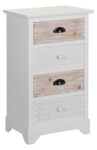 Noptiera love din lemn de brad cu 4 sertare 45 x 33 x 77 cm