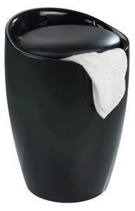 Coș de rufe /taburet wenko candy, 20 l, negru